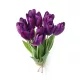 Tulipán csokor élethű növény, 12 szálas – Lila