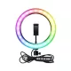 Selfie körlámpa RGB - LED CL-260RGB, 27 cm átmérőjű