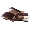 200x230 cm dupla rétegű pléd - szürke-barna-világosbarna-fehér-poliészter