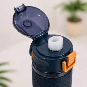   500 ml-es szívószálas sport kulacs csúszásmentes markolattal – BPA-mentes ivópalack, rózsaszín-kék