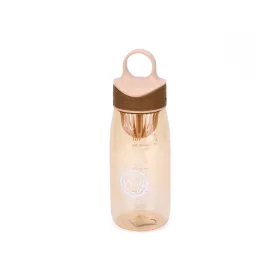   Motivációs kulacs 450 ml teaszűrővel, nagy akasztóval - Barna