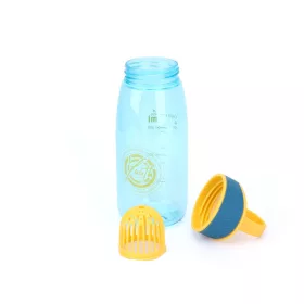   Motivációs kulacs 450 ml teaszűrővel, nagy akasztóval - Barna