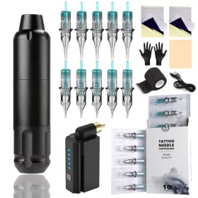   TBP5KIT - Akkumulátoros Rotary Pen Tetováló Toll Szett Gyakorló Szilikon Lappal