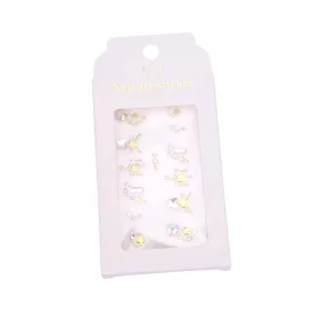 Nail köröm matrica köves - arany, öntapadós