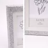 Modern képkeret 17×22 cm – 10×15 cm fotóhoz, szürke gránit kő mintás kivitelben
