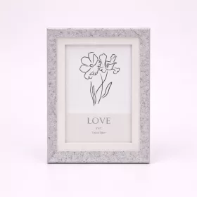   Modern képkeret 20×25 cm – 13×18 cm fotóhoz, szürke gránit kő mintás kivitelben