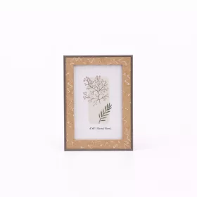   Modern képkeret 13,5×18,5 cm – 10×15 cm fotóhoz, szürke–barna színkombinációban