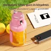 Hordozható USB Turmixgép 1500 ml – Nagy Kapacitású Smoothie és Juice Mixer, Rózsaszín