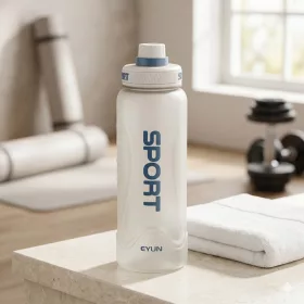   Sport kulacs 900 ml – BPA-mentes ivópalack csavaros kupakkal, szürke