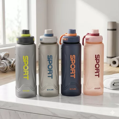 Sport kulacs 900 ml – BPA-mentes ivópalack csavaros kupakkal, szürke