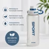 Sport kulacs 900 ml – BPA-mentes ivópalack csavaros kupakkal, középszürke