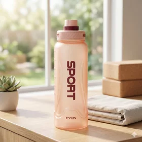   Sport kulacs 900 ml – BPA-mentes ivópalack csavaros kupakkal, barack