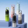 550 ml sport termosz duplafalu rozsdamentes acélból – kék-fehér szigetelt kulacs