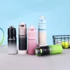 550 ml sport termosz duplafalú rozsdamentes acélból – rózsaszín-fehér szigetelt kulacs