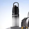 550 ml sport termosz duplafalú rozsdamentes acélból – fekete-ezüst szigetelt kulacs