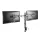 Dupla asztali monitortartó kar 15–33″, 2×8 kg, VESA 75/100
