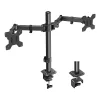 Dupla asztali monitortartó kar 15–33″, 2×8 kg, VESA 75/100