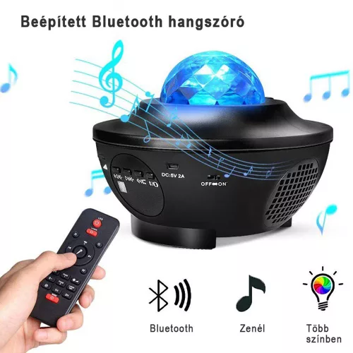 LED Star projektor - Bluetooth hangszóróval