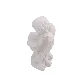 Fehér térdelő és olvasó angyal - 18 cm