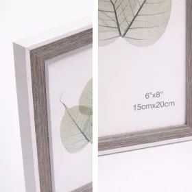   Modern képkeret 17×22 cm – 15×20 cm fotóhoz, szürke fa hatású kivitelben