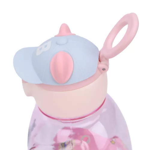 Naughty Bear 750 ml gyerek kulacs – rózsaszín medve formájú BPA-mentes palack szívószállal