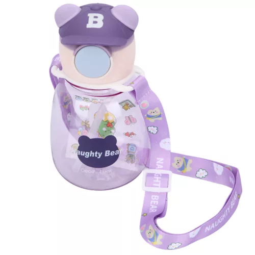 Naughty Bear design kulacs 750 ml – Lila macis vizespalack gyerekeknek és felnőtteknek