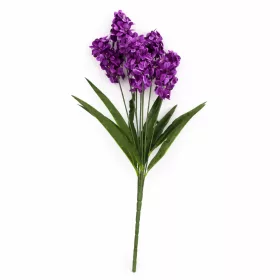   Prémium lila hortenzia művirág csokor 65 cm – 7 szálas élethű dekorációs hortenzia művirág
