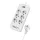 Leewello 6 aljzatos elosztó 4 USB és 2 Type-C csatlakozóval – 4000W, 16A, 2 m kábel, kapcsolóval és túlfeszültség-védelemmel, fehér