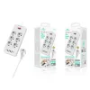 Leewello 6 aljzatos elosztó 4 USB és 2 Type-C csatlakozóval – 4000W, 16A, 2 m kábel, kapcsolóval és túlfeszültség-védelemmel, fehér