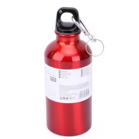   KMT Style fém kulacs 750 ml – piros, karabínerrel, sport és túra palack