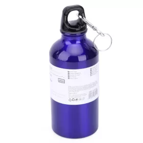   KMT Style fém kulacs 750 ml – kék, karabínerrel, sport és túra palack