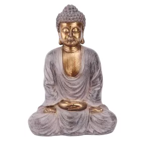   Arany Buddha szobor – 24 cm, elegáns dekoráció műgyantából