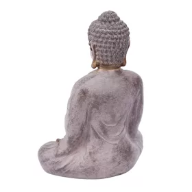   Arany Buddha szobor – 24 cm, elegáns dekoráció műgyantából