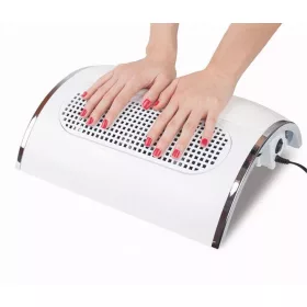   Műkörmös porelszívó kéztámasz, 3 ventilátor 40W, körömszalon eszközök - fehér