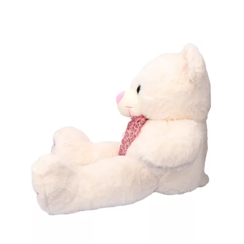 Plüss maci nyakkendőben 60 cm - fehér