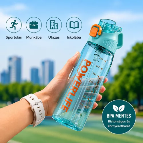 Sport kulacs 1030 ml – szivárgásmentes BPA-mentes ivópalack biztonsági zárral