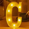 LED Dekoráció Betűk Ábécé Száma Lámpa 22 cm - C ábécé