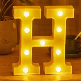   LED Dekoráció Betűk Ábécé Száma Lámpa 22 cm - H ábécé
