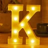 LED Dekoráció Betűk Ábécé Száma Lámpa 22 cm - K ábécé