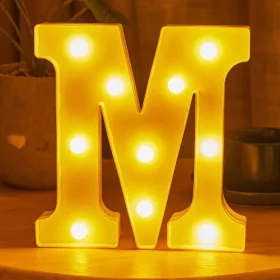   LED Dekoráció Betűk Ábécé Száma Lámpa 22 cm - M ábécé