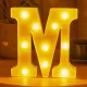 LED Dekoráció Betűk Ábécé Száma Lámpa 22 cm - M ábécé