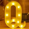 LED Dekoráció Betűk Ábécé Száma Lámpa 22 cm - Q ábécé