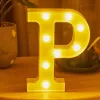 LED Dekoráció Betűk Ábécé Száma Lámpa 22 cm - S ábécé