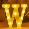 LED Dekoráció Betűk Ábécé Száma Lámpa 22 cm - W ábécé