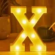 LED Dekoráció Betűk Ábécé Száma Lámpa 22 cm - X ábécé