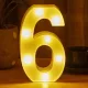 LED Dekoráció Betűk Ábécé Száma Lámpa 22 cm - 6 szám