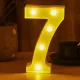 LED Dekoráció Betűk Ábécé Száma Lámpa 22 cm - 7 szám