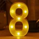LED Dekoráció Betűk Ábécé Száma Lámpa 22 cm - 8 szám
