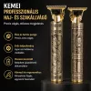 Kemei KM-T9-1 professzionális hajvágó és trimmer – vezeték nélküli T-penge, USB töltés, vintage arany dizájn