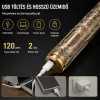 Kemei KM-T9-1 professzionális hajvágó és trimmer – vezeték nélküli T-penge, USB töltés, vintage arany dizájn